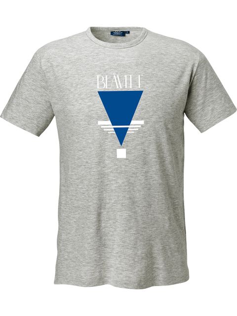 T-shirt Herr, Grå - Blåvitt Triangel